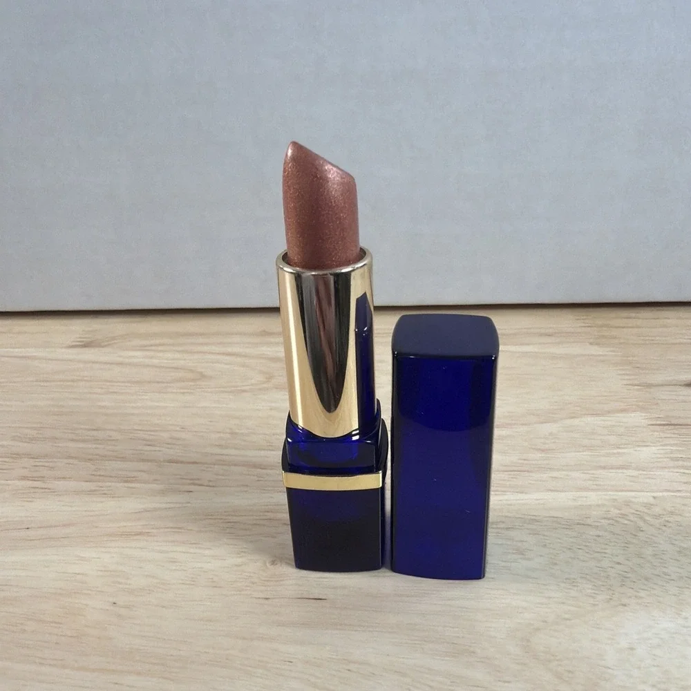 Estee Lauder Pure Color Long Lasting Lipstick 165 Pure Copper Gold & Blue Tube